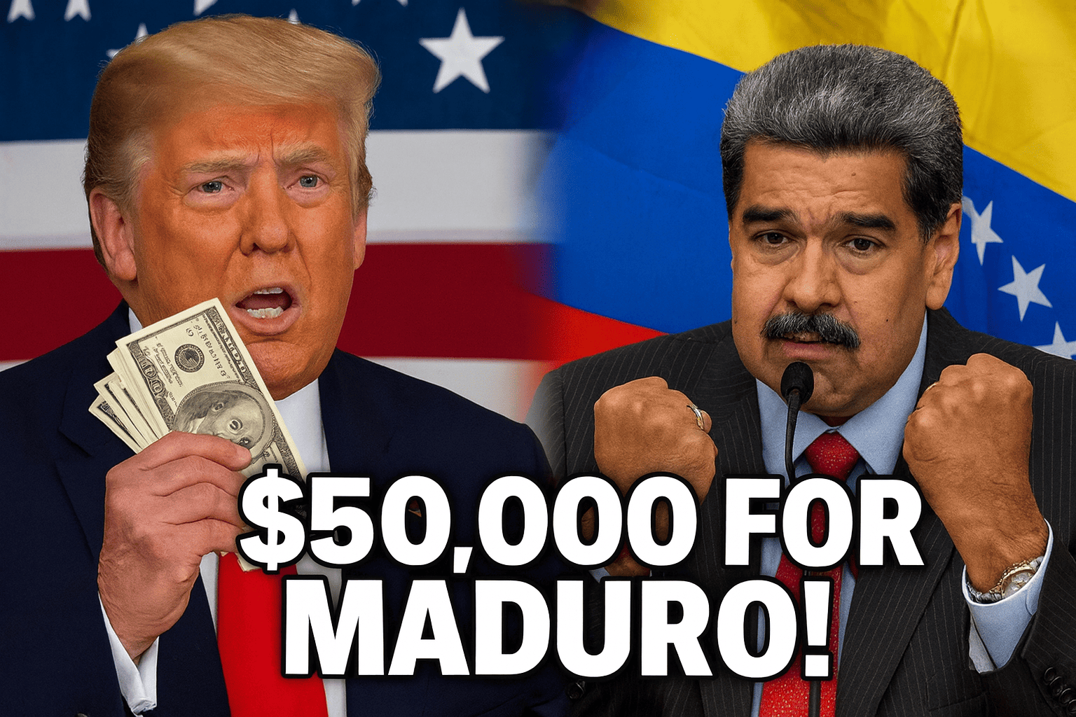 Donald Trum ofrece 50 mi dolares por maduro