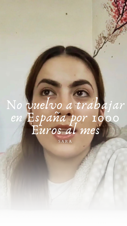 No vuelvo a trabajar en España por 1000 Euros al mes
